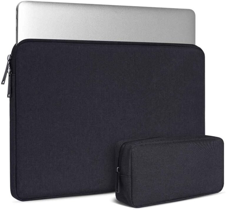 Dynotrek Grade Laptop Sleeve with Charger Pouch | Waterproof Canvas Laptop Case | 360° Protection Slim Laptop Cover for MacBook, Chromebook, Ultrabook & Surfacebook