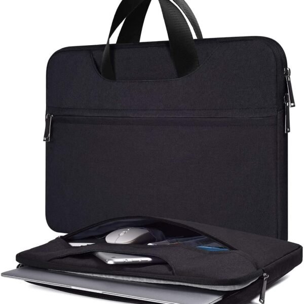 Dynotrek Helus Laptop Sleeve with Handle | Waterproof Canvas Protective Laptop Case | Shockproof Anti-Static Padded Laptop Briefcase with Accessory Pocket
