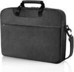 Dynotrek Legato Blue 15.6 inch Laptop Briefcase Shoulder Sling Office Business Professional Travel Messenger Bag for Men and Women Water Repellent Formal Executive Bags-Black