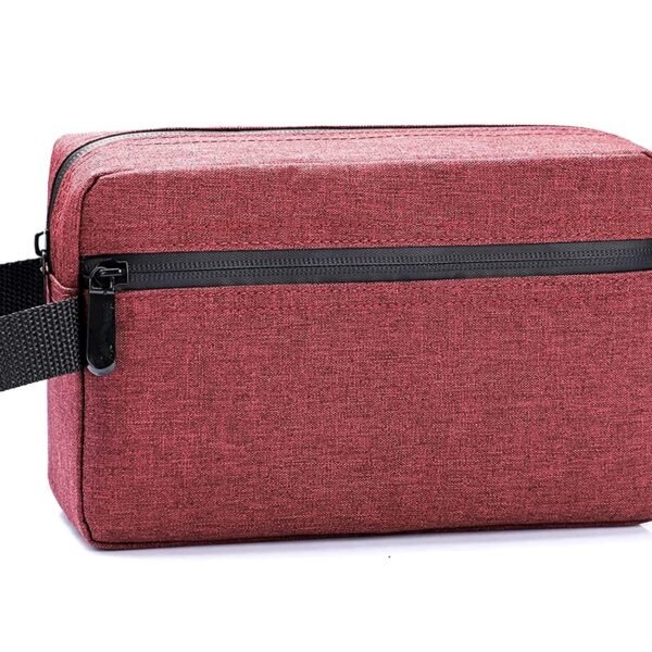Dynotrek Nova Toiletry Bag for Men & Women | Waterproof Travel Toiletry Organizer Pouch | Portable Shaving Kit & Makeup Cosmetic Bag | Durable Polyester | Lightweight Travel Accessories Case Compatible size: Designed for up to 9.3 Inch , Color -Denim Maroon