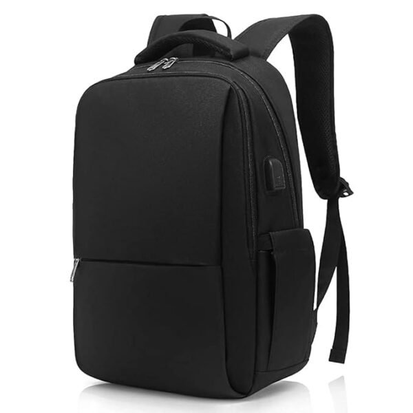 Dynotrek Rek-Black 28L Large Laptop Backpack | Water-Resistant Business Casual Backpack for Men & Women | 15.6 Inch Laptop Bag with Bottle Pocket, Tablet Sleeve & Multi-Organizer | Made in India | Black