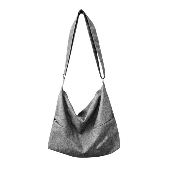 DYNOTREK Women’s Large Retro Shoulder Bag | Denim Grey Slab Canvas Hobo Tote | Lightweight Crossbody Laptop Handbag with Zipper | Casual Everyday Office & Travel Bag Compatible size: Designed for up to 15.6-inch (Laptop,Tablet, iPad, Books, Magazines) , Color -Denim Grey