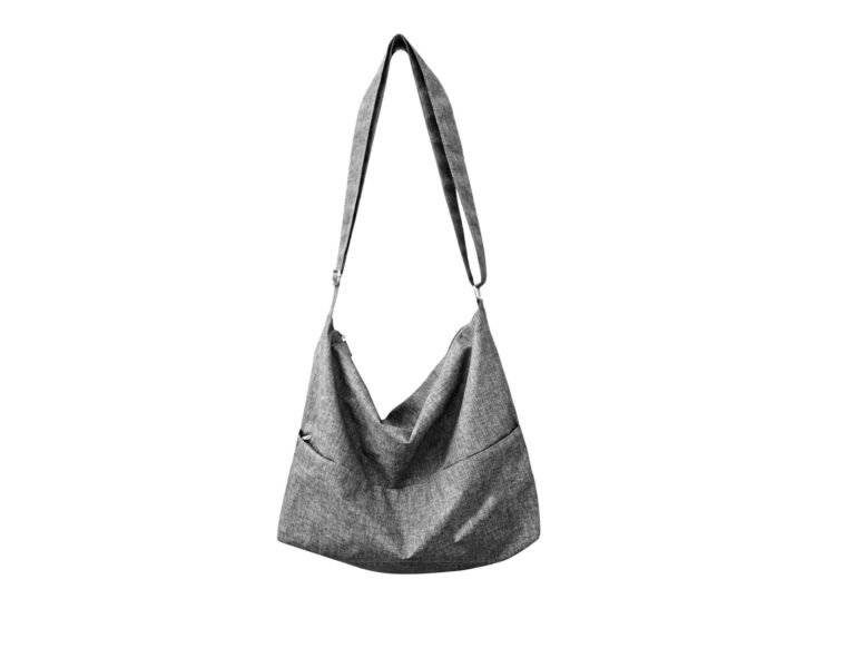 DYNOTREK Women’s Large Retro Shoulder Bag | Denim Grey Slab Canvas Hobo Tote | Lightweight Crossbody Laptop Handbag with Zipper | Casual Everyday Office & Travel Bag Compatible size: Designed for up to 15.6-inch (Laptop,Tablet, iPad, Books, Magazines) , Color -Denim Grey