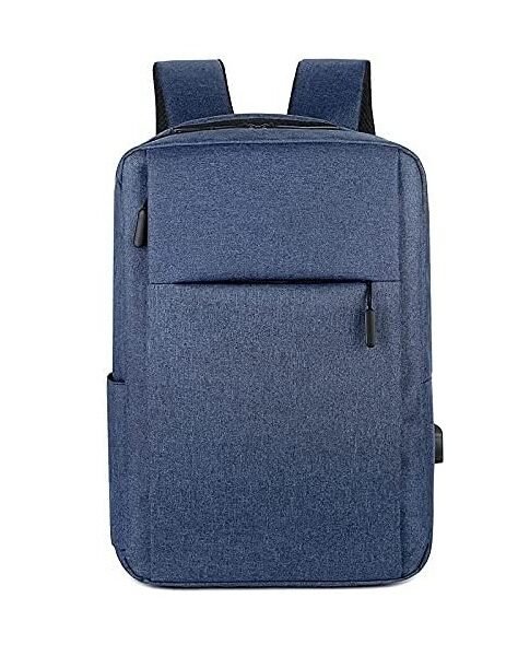 Dynotrek Techline 15.6-Inch Lightweight Laptop Backpack with USB Charging Port | Waterproof Nylon Backpack for Men & Women | Office, College & Travel Use- (Denim Blue)