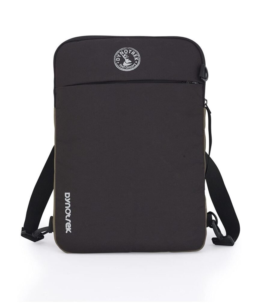 Dynotrek Tricera Laptop Sleeve Case | Water-Resistant Nylon Laptop Messenger Bag with Shoulder Strap & Handle | Lightweight Protective Laptop Cover for Men & Women Compatible size: Designed for up to 15.6 Inch laptops and tablets